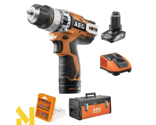 Дриль-шуруповерт акумуляторний AEG BSB12C2LI-X02KIT1X з набором біт