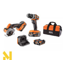 Набір інструментів акумуляторних AEG JP18H LI-202B (BSB18SBL, BMMS18SBL, 2xL1820S, BL18S, сумка) (4935451089)