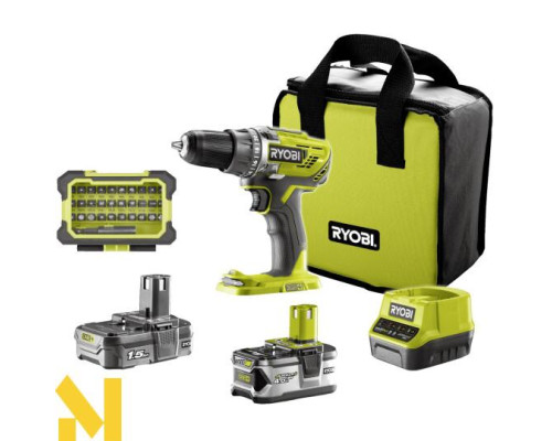 Дриль-шуруповерт акумуляторний Ryobi R18DD3-215S