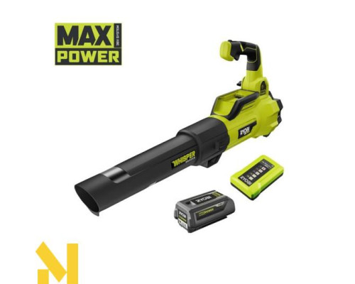 Повітродувка садова акумуляторна Ryobi Max Power RY36BLXA-140P