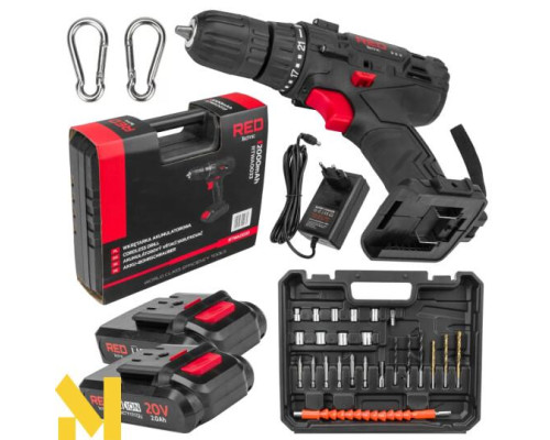 Дриль-шуруповерт акумуляторний RED TECHNIC RTWA0033