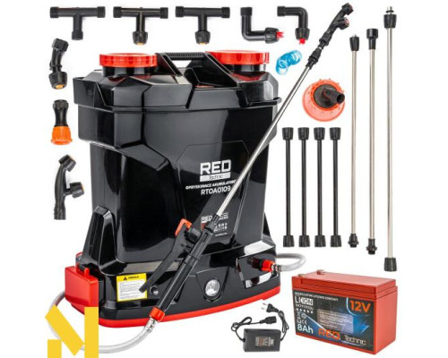 Обприскувач акумуляторний ранцевий RED TECHNIC RTOA0109