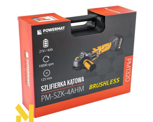 Болгарка (кутова шліфмашина) акумуляторна Powermat PM-SZK-4AHM