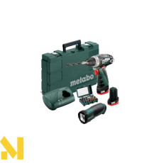 Акумуляторний дриль-шуруповерт Metabo PowerMaxx BS+ліхтар TLA LED+набір біт BitBox 15