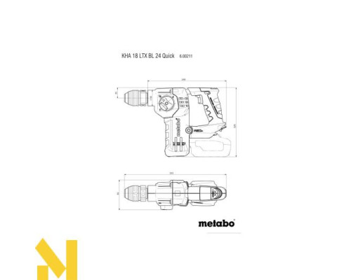 Перфоратор акумуляторний Metabo KHA 18 LTX BL 24 Quick  (4.0 Аг + 5.5 Аг + ЗП + кейс)