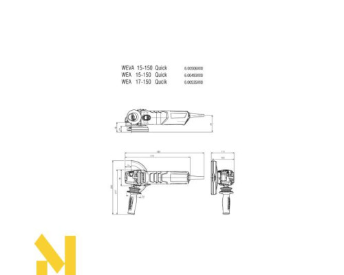 Болгарка (шліфмашина кутова) Metabo WEA 17-150 Quick