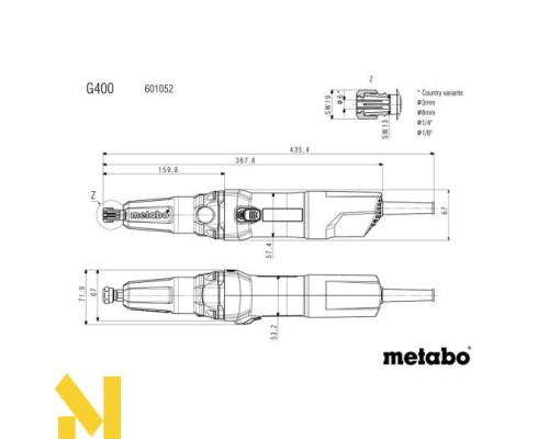 Шліфмашина пряма Metabo G 400