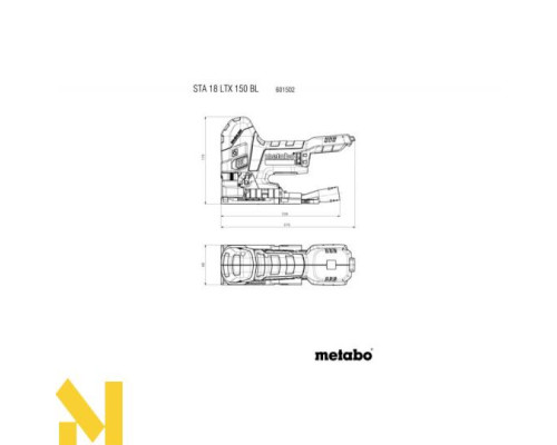 Лобзик акумуляторний Metabo STA 18 LTX 150 BL (без АКБ та ЗП) (601502840)