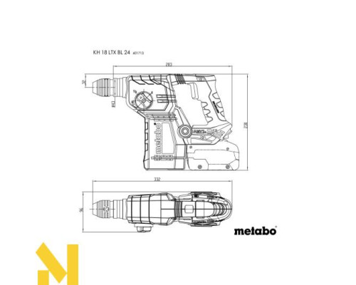 Перфоратор акумуляторний Metabo KH 18 LTX BL 24 (без АКБ та ЗП + кейс MC 20)
