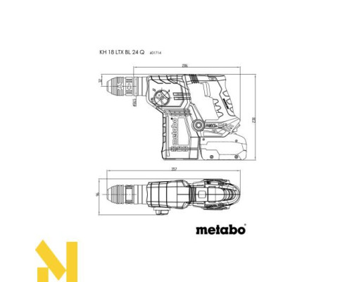 Перфоратор акумуляторний Metabo KH 18 LTX BL 24 Q (без АКБ та ЗП + кейс)