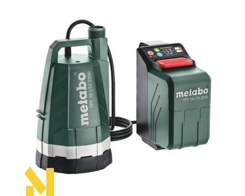 Насос занурювальний акумуляторний Metabo TPF 18 LTX 2200 (без АКБ та ЗП)