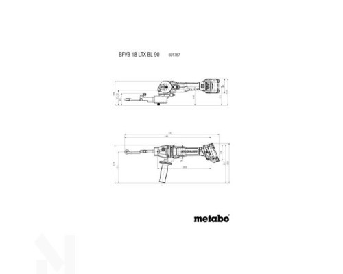 Шліфмашина стрічкова (напилок) акумуляторна Metabo BFVB 18 LTX BL 90 (без АКБ та ЗП)