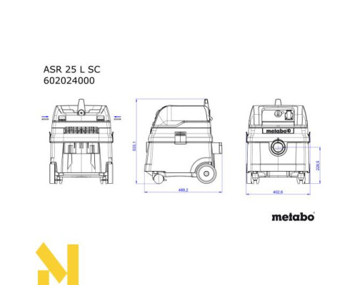 Пилосос Metabo ASR 25 L SC