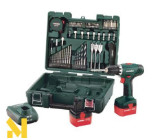 Акумуляторний шуруповерт Metabo BS 12 NiCd Set з набором оснащення