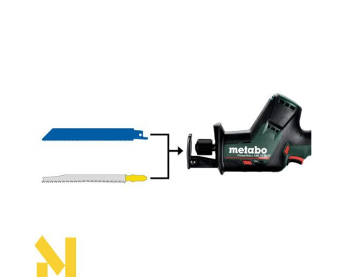 Пила шабельна акумуляторна Metabo PowerMaxx SSE 12 BL (без АКБ та ЗП) + Metaloc