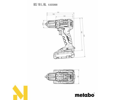 Шуруповерт акумуляторний Metabo BS 18 L BL (без АКБ та ЗП)