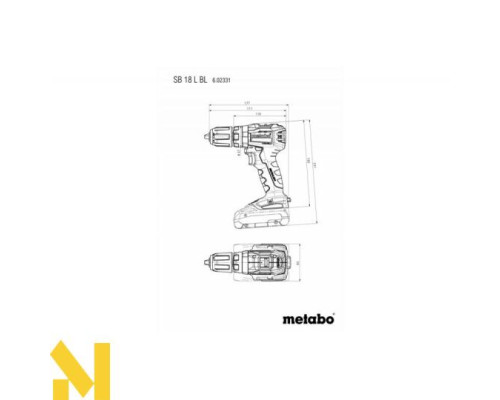 Акумуляторний ударний дриль-шуруповерт Metabo SB 18 L BL