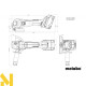 Болгарка (кутова шліфмашина) акумуляторна Metabo W 18 L BL 9-125 (без АКБ та ЗП)