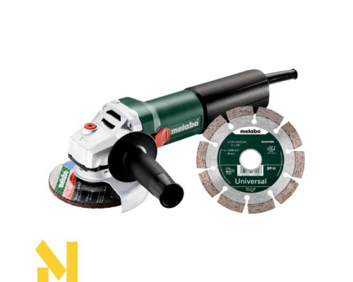 Болгарка (кутова шліфмашина) Metabo WQ 1100-125 Set Сoncrete