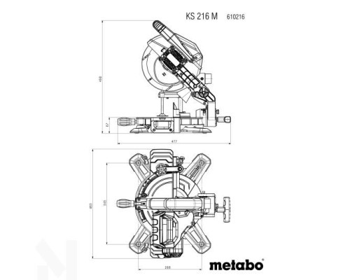 Пила торцювальна Metabo KS 216 M SET