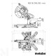 Пила торцювальна акумуляторна Metabo KGS 18 LTX BL 305