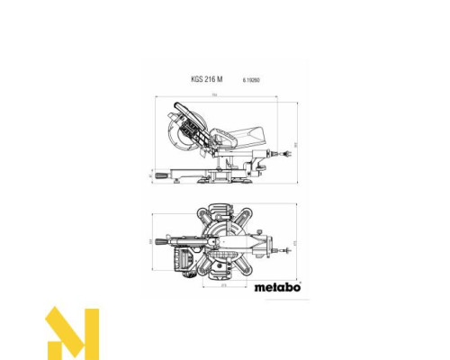 Пила торцювальна Metabo KGS 216 M Set