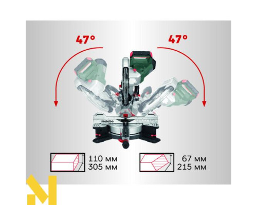 Пила торцювальна Metabo KGS 305 M + платформа KSU 401
