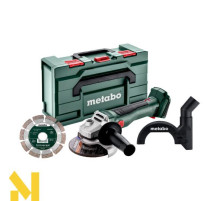 Болгарка (кутова шліфмашина) акумуляторна Metabo W 18 L BL 9-125 Set (без АКБ та ЗП, + MetaBox)