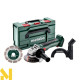 Болгарка (кутова шліфмашина) акумуляторна Metabo W 18 L BL 9-125 Set (без АКБ та ЗП, + MetaBox)