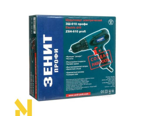 Шуруповерт мережевий ЗЕНІТ ЗШ-610 профі