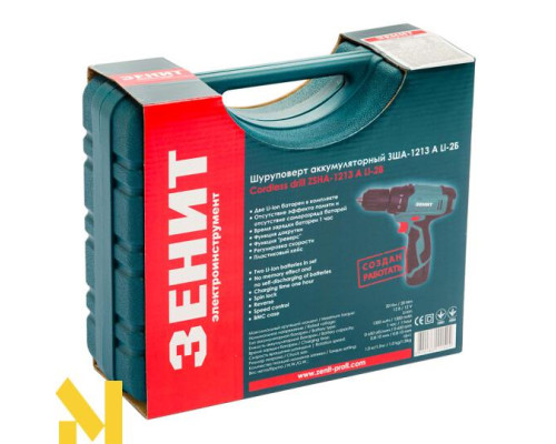 Шуруповерт акумуляторний ЗЕНІТ ЗША-1213 А Li-2Б