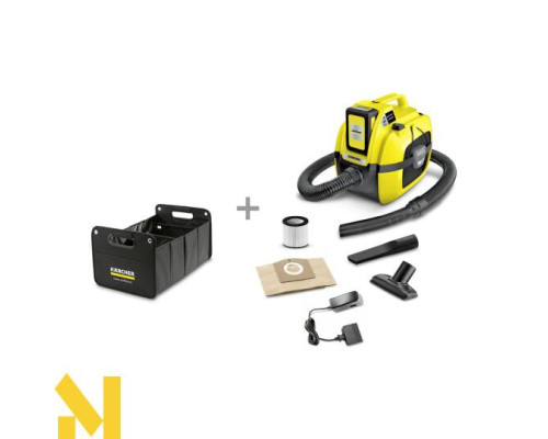 Пилосос акумуляторний Karcher WD 1 Compact Battery Set + органайзер