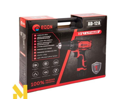Шуруповерт акумуляторний Edon AD-12A