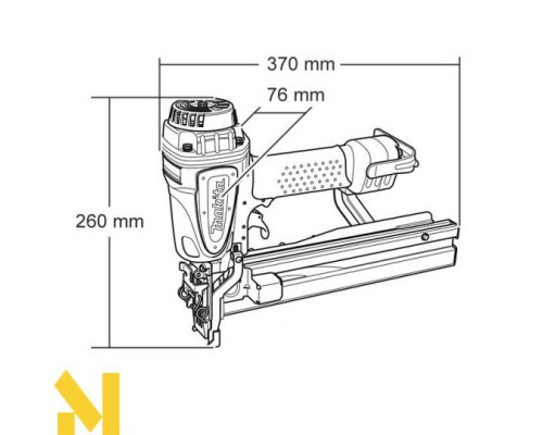 Степлер для скоб пневматичний Makita AT2550A