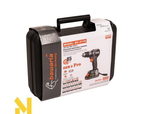 Дриль-шуруповерт акумуляторний BAWARIA BC-3118 безщітковий
