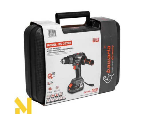 Дриль-шуруповерт акумуляторний BAWARIA BC-3320S безщітковий