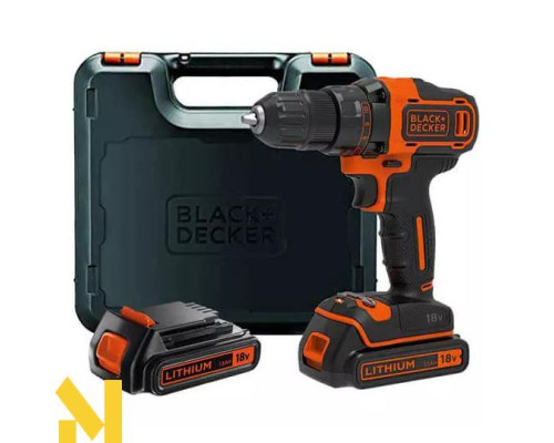 Дриль-шурупокрут акумуляторний BLACK&DECKER BDCDD186KB