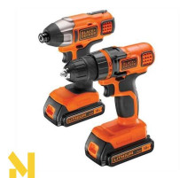 Акумуляторний дриль-шуруповерт і ударний шуруповерт Black&Decker BDCDDIM18B