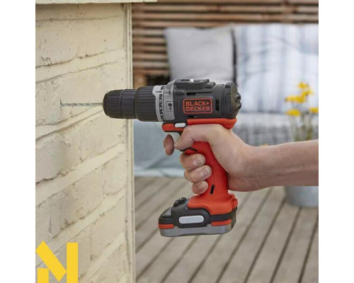 Дриль-шурупокрут акумуляторний ударний BLACK&DECKER BDCHD12S1