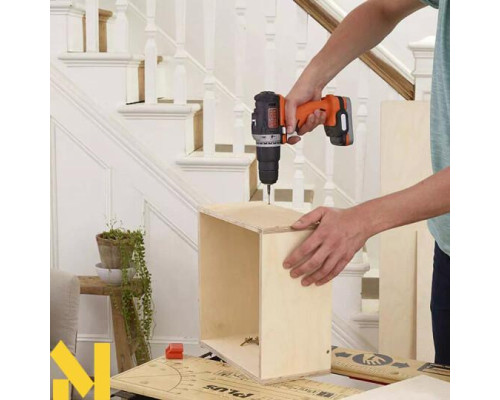 Дриль-шурупокрут акумуляторний ударний BLACK&DECKER BDCHD12S1