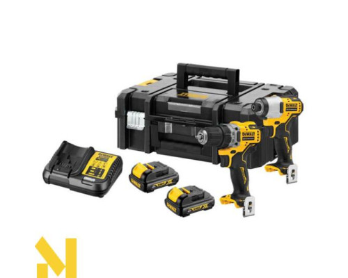 Набір інструментів акумуляторних DeWALT DCK2110C2T (DCD701 + DCF801)