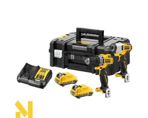 Набір інструментів акумуляторних DeWALT DCK2110L2T (DCD701 +DCF801)