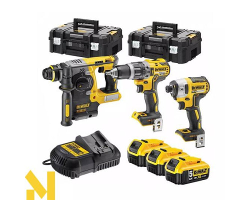 Набір інструментів акумуляторних DeWALT DCK368P3T (DCD796 + DCF887 + DCH273)