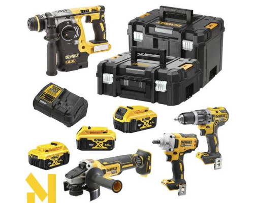 Набір інструментів акумуляторних DeWALT DCK428P3T (DCD796 + DCH273 + DCF894 + DCG405)