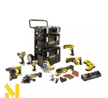 Набір інструментів акумуляторних DeWALT DCK853P4 (DCD996 + DCF887 + DCH273 + DCG405 + DCS570 + DCS367 + DCS355 + DCL050)