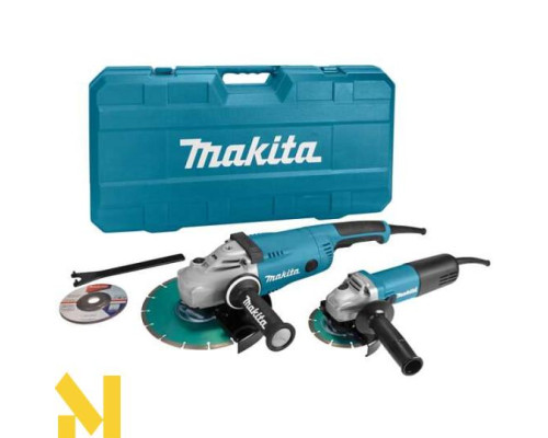Комплект болгарок (кутових шліфмашин) Makita DK0053 (GA9020 і 9558HNR)