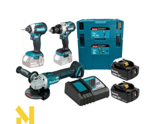 Набір інструментів акумуляторних Makita DLX3155TJ (DDF486, DTD153, DGA504)