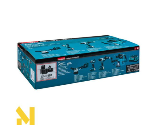 Набір інструментів акумуляторних Makita DLX4155TX1 (DDF486Z, DTD153Z, DGA504Z, DHR243Z, DX07)