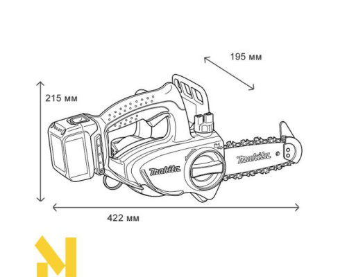 Пила ланцюгова акумуляторна MAKITA DUC122Z (без АКБ та ЗП)