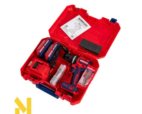 Дриль-шуруповерт ударний акумуляторний EMTOP ECIDL20558